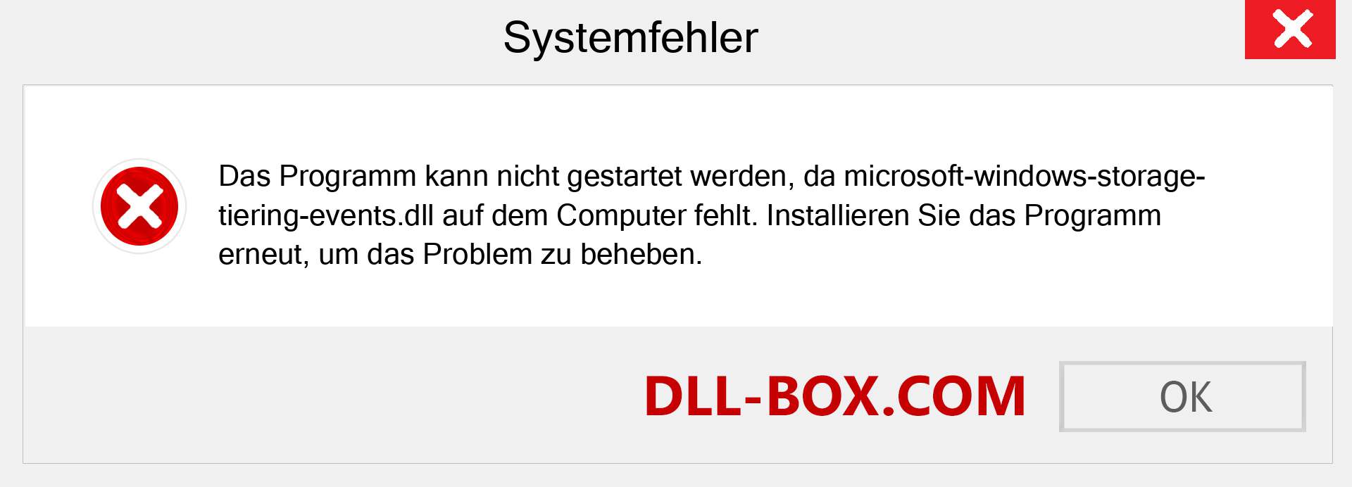 microsoft-windows-storage-tiering-events.dll-Datei fehlt?. Download für Windows 7, 8, 10 - Fix microsoft-windows-storage-tiering-events dll Missing Error unter Windows, Fotos, Bildern