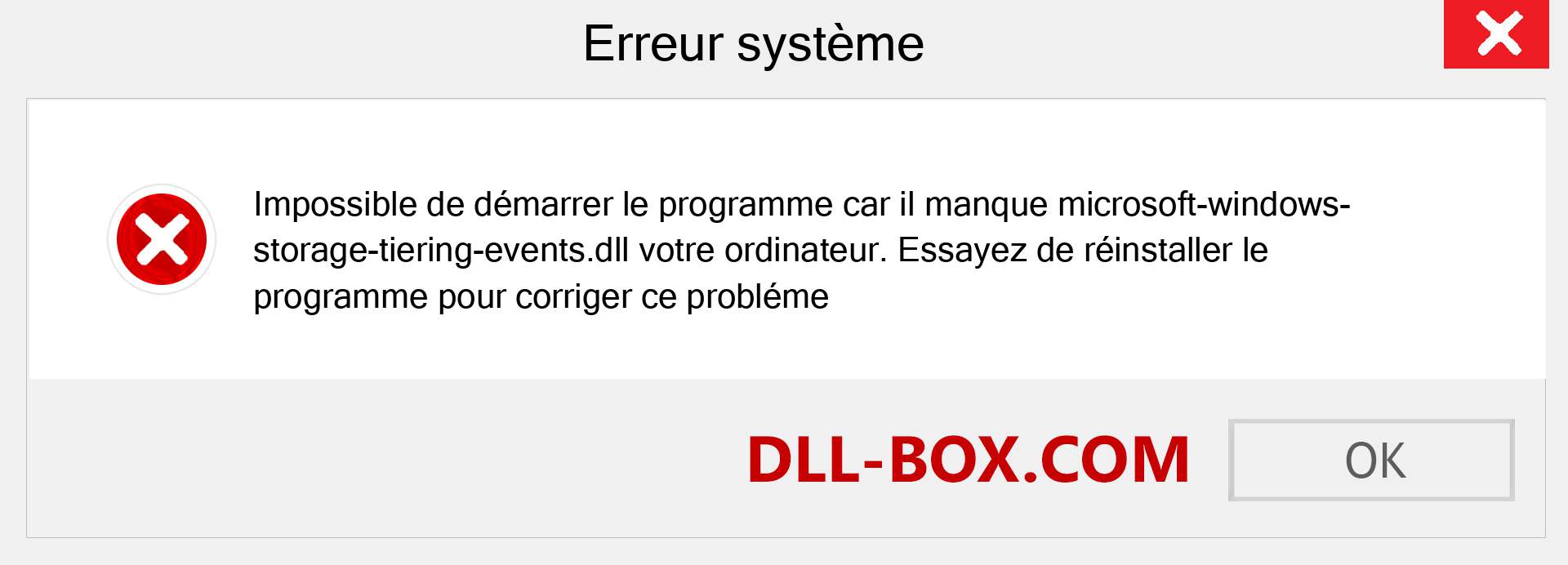 Le fichier microsoft-windows-storage-tiering-events.dll est manquant ?. Télécharger pour Windows 7, 8, 10 - Correction de l'erreur manquante microsoft-windows-storage-tiering-events dll sur Windows, photos, images