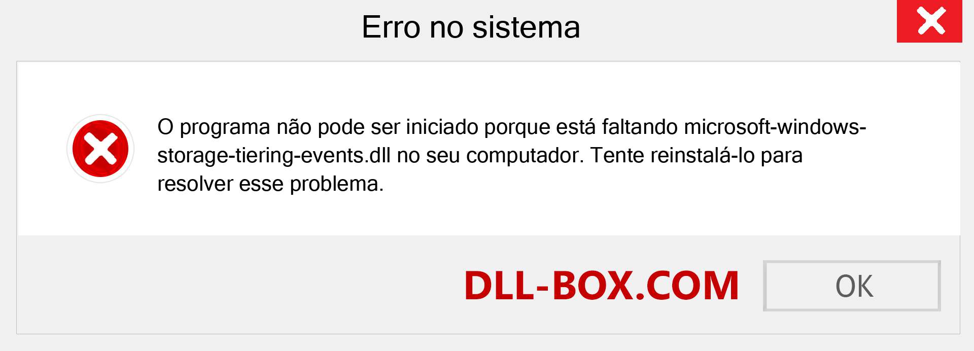 Arquivo microsoft-windows-storage-tiering-events.dll ausente ?. Download para Windows 7, 8, 10 - Correção de erro ausente microsoft-windows-storage-tiering-events dll no Windows, fotos, imagens